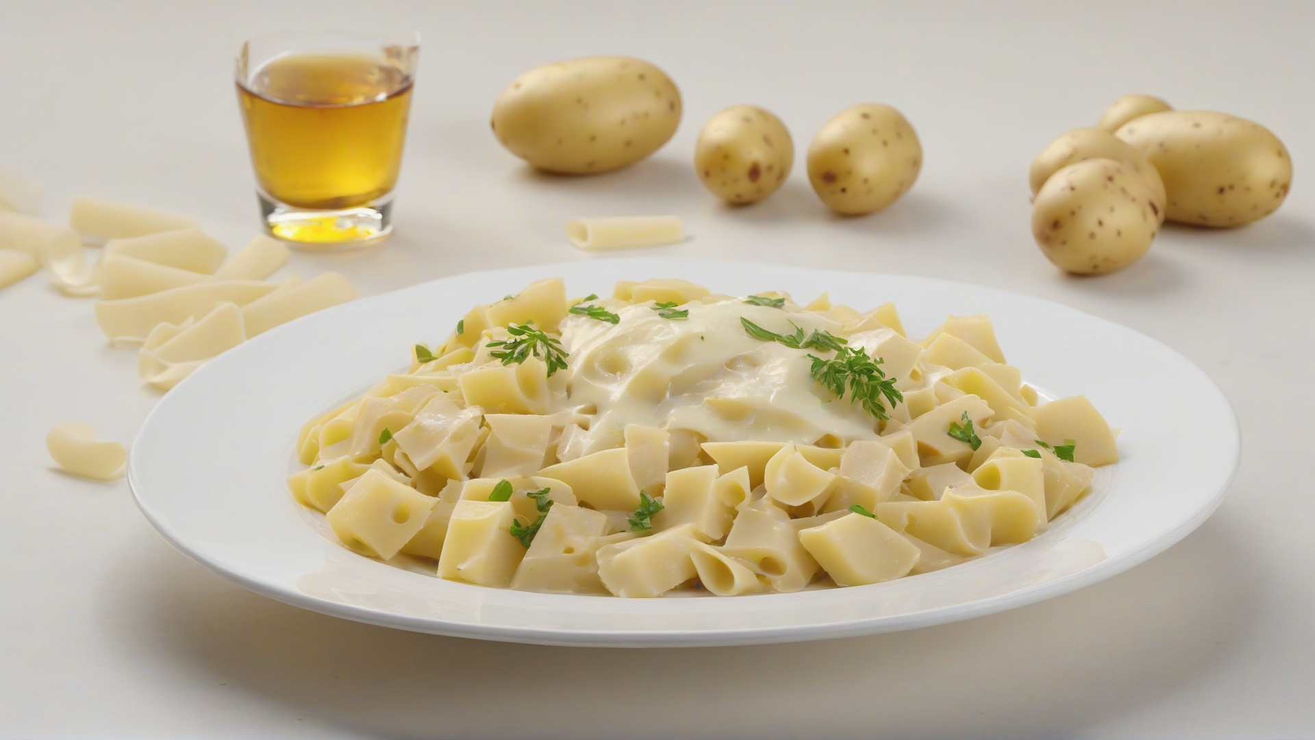 pasta patate e provola semplice